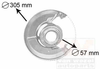 VAN WEZEL 3010371 -  Отражатель, диск тормозного механизма